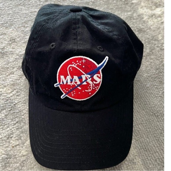 Mars NASA Logo Hat American Needle Hard to Find Baseball Cap Adjustable Black - Picture 1 of 8